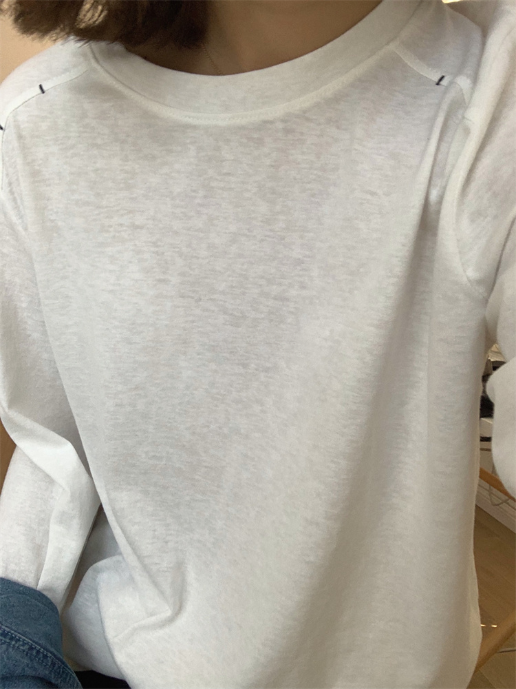 ポイントスッテチコットンロングスリーブTシャツ 2089