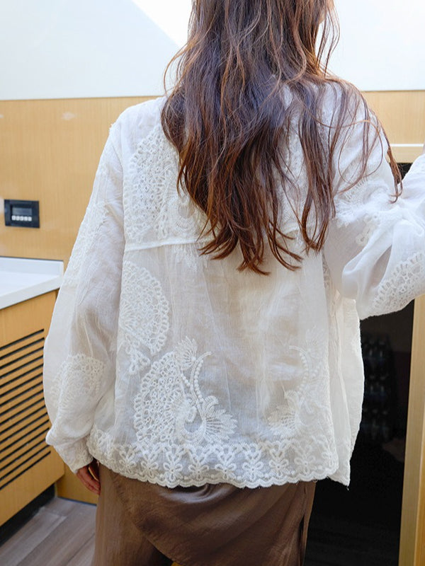 スカラップ刺繍ブラウス 2379