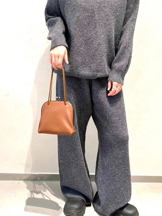 レザーガマ口２WAYハンドバッグ2140
