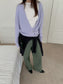 LOOSE ASYM V-CARDIGAN 2464