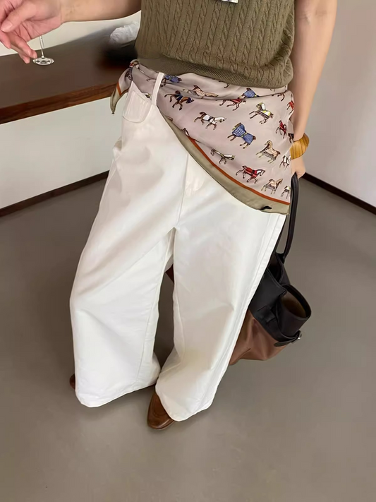スカーフセットツイルワイドパンツ 2108
