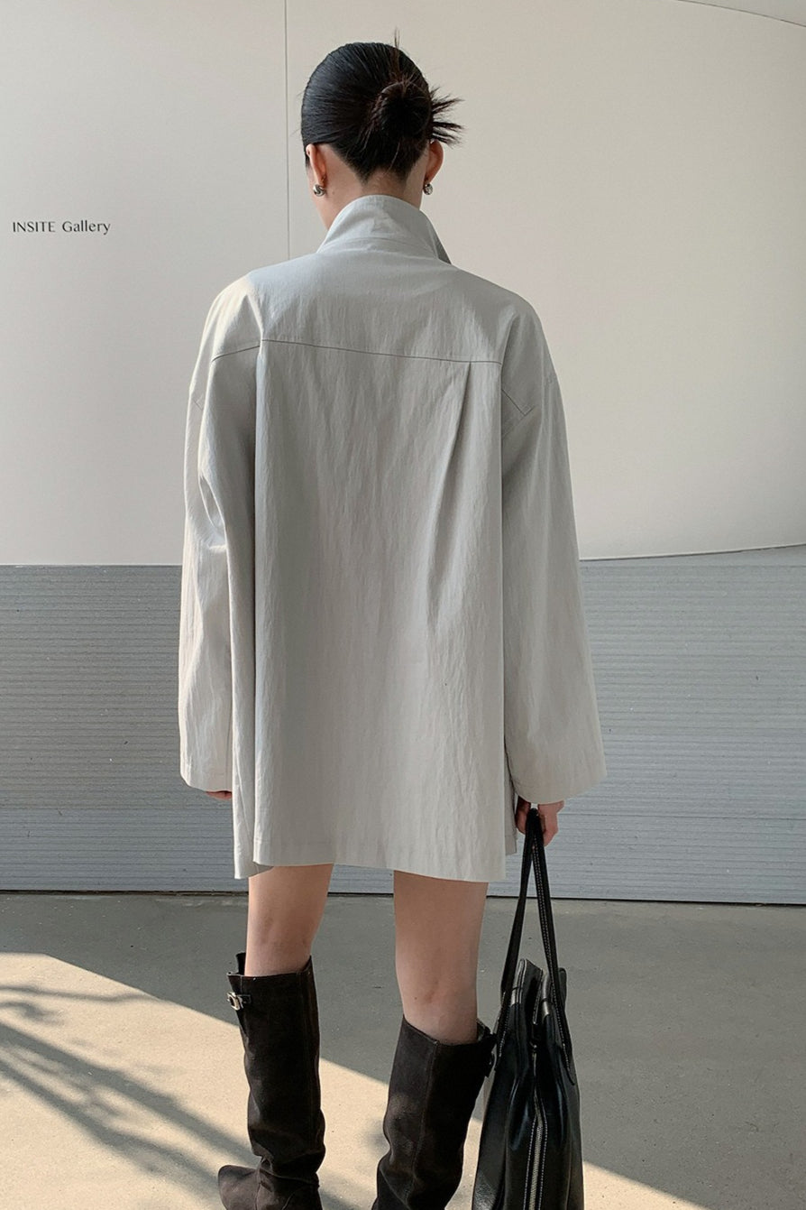 OVERSIZED STAND COLLAR JACKET 2321