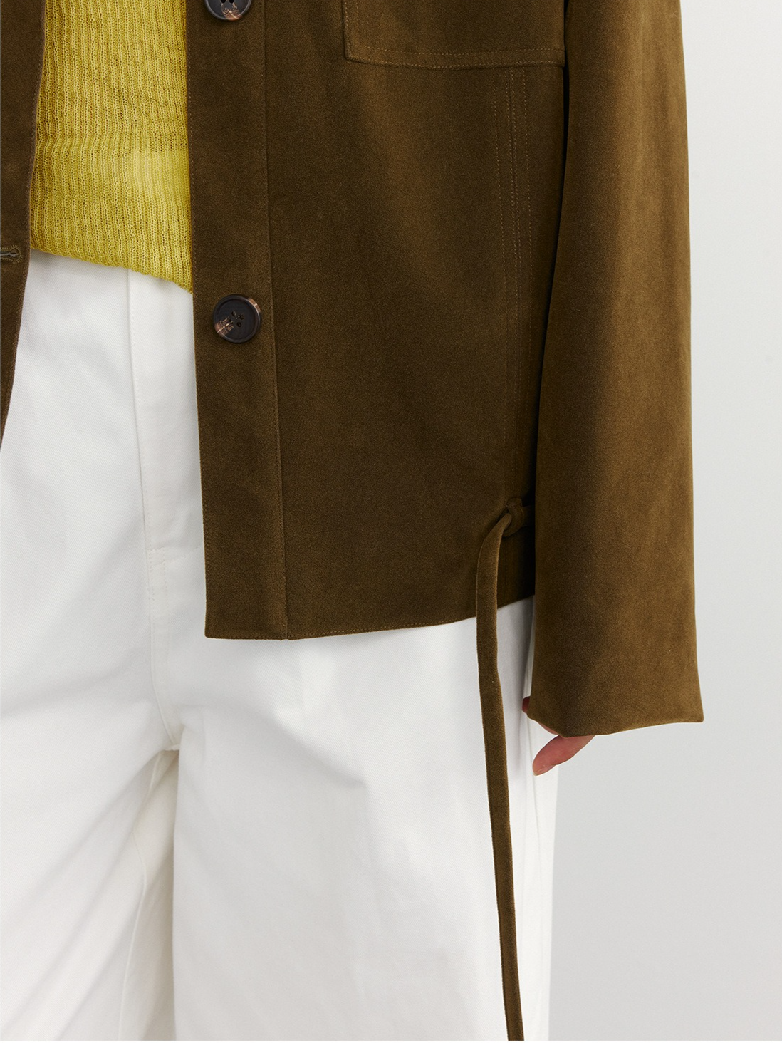 SUEDE HEM LOOP TIE JACKET 2132