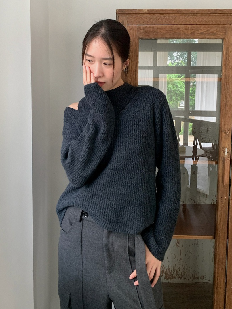 レイヤードプチハイネックニット 2210