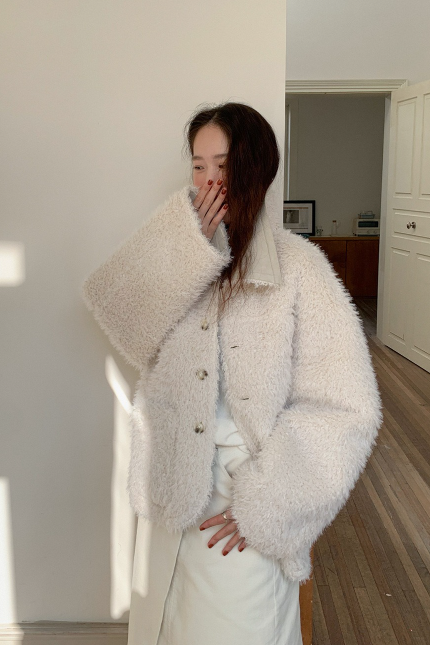 リバーシブルフェイクムートンコート 2218