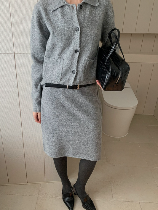 【再入荷】ニットショートスカート 2164