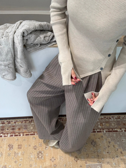 アシメトリーニットトップス 2184