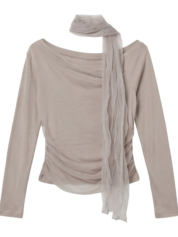 ASYM SHEER TIE TOP 2487