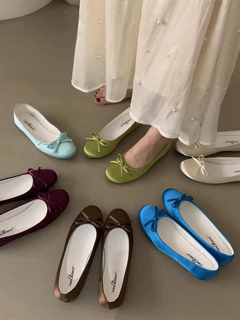 サテンバレエフラットシューズ 2326