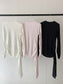TIE WAIST GATHER TEE 2518