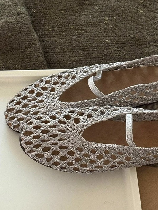 メッシュストラップフラットシューズ 2330