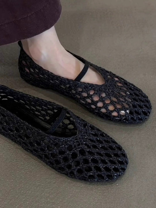 メッシュストラップフラットシューズ 2330