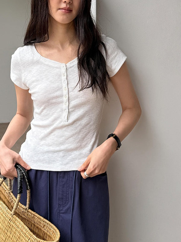 ヘンリーネックショートTシャツ 2380