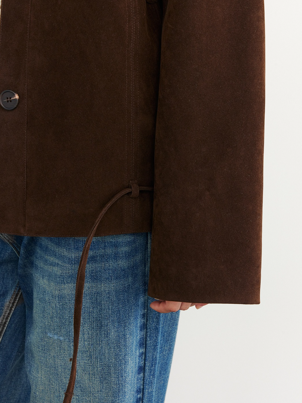 SUEDE HEM LOOP TIE JACKET 2132