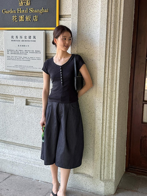 ヘンリーネックショートTシャツ 2380