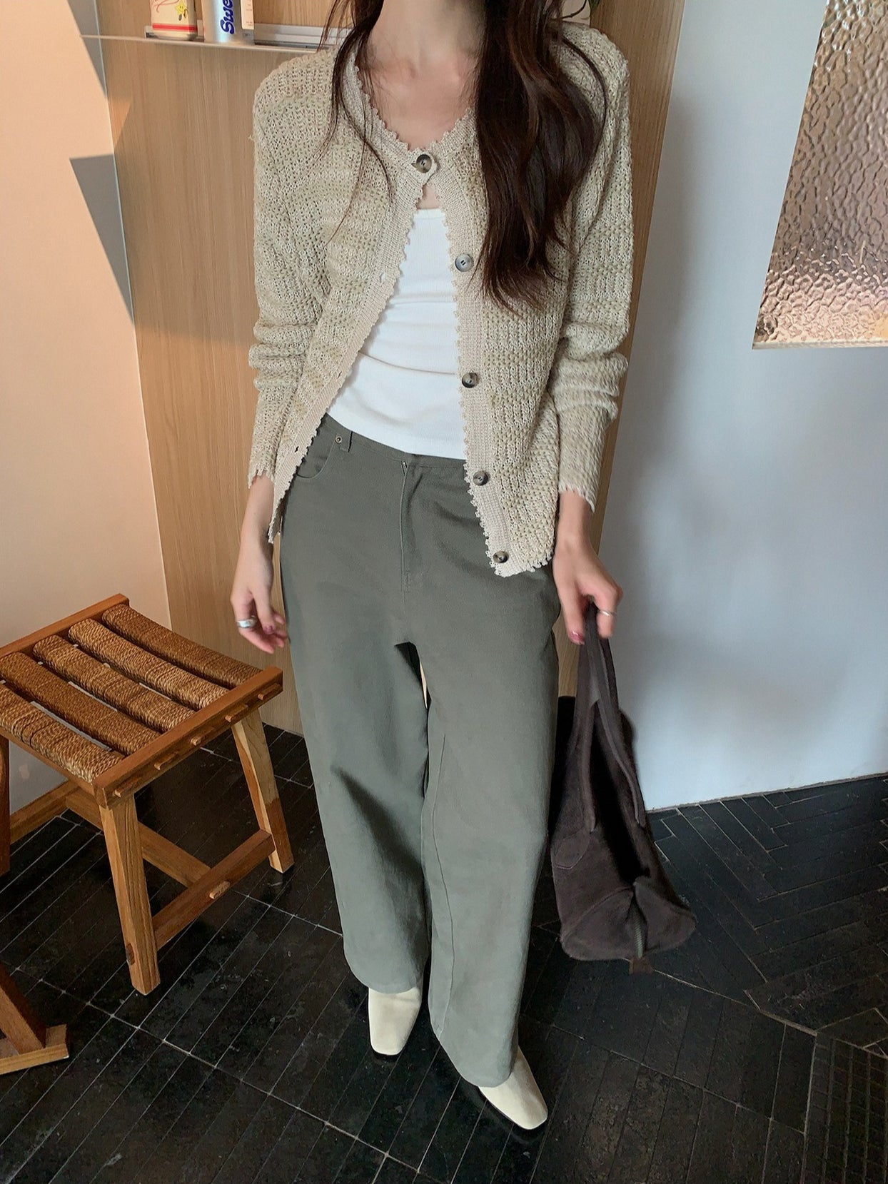HIGH-WAIST STRAIGHT PANTS 2456