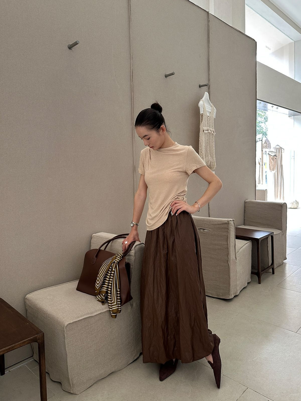WASHER LEATHER SKIRT 2485