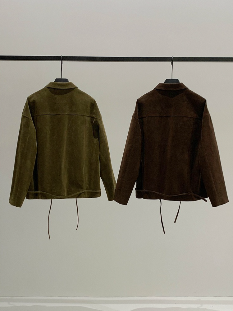 SUEDE HEM LOOP TIE JACKET 2132