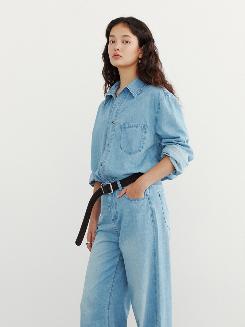 BASIC FIT DENIM SHIRT 2133