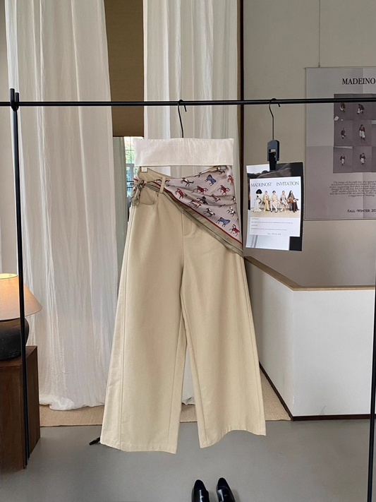 スカーフセットツイルワイドパンツ 2108
