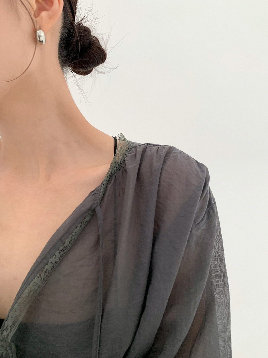 SHEER TIE-NECK BLOUSE 2131