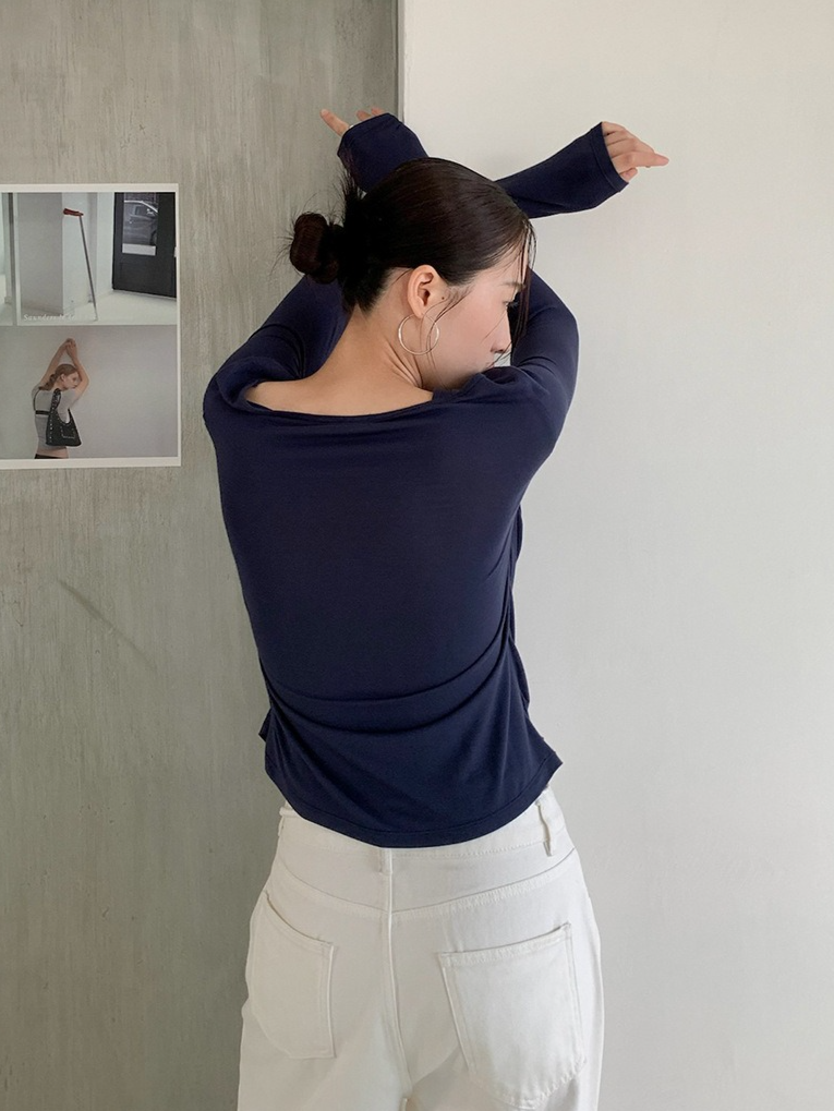 アシメトリードレープレイヤートップス 2202