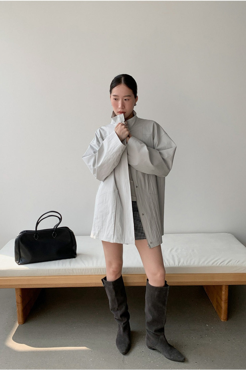 OVERSIZED STAND COLLAR JACKET 2321