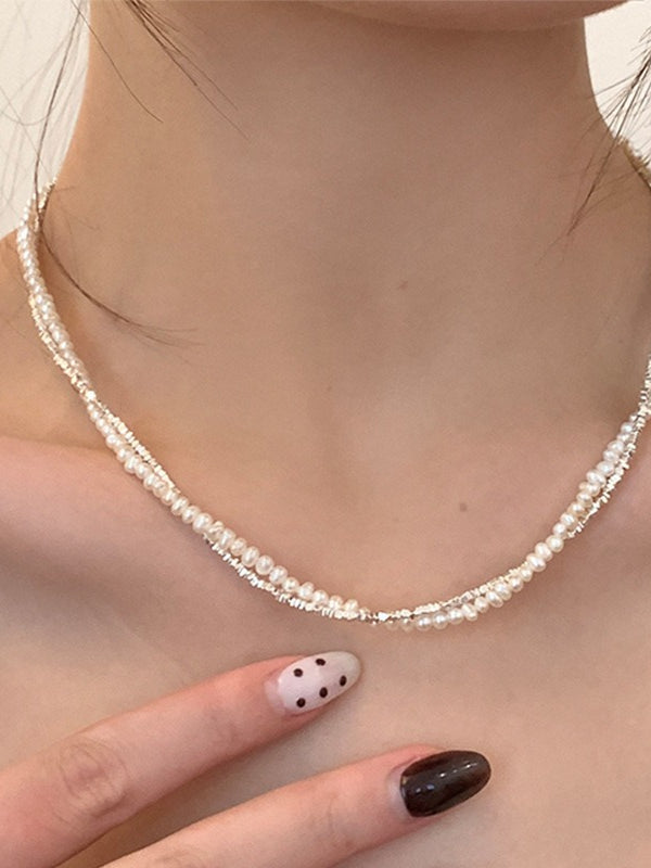 LAYERED PEARL NECKLACE 2504