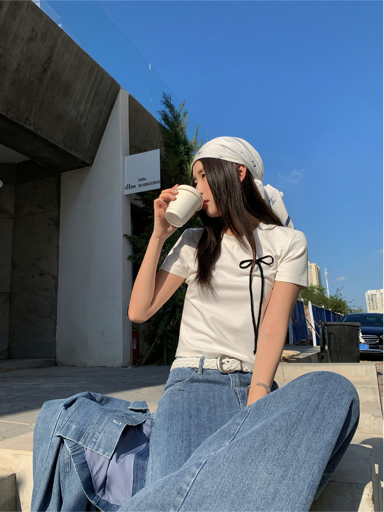 コンパクトリボンデザインTシャツ 2115
