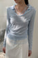 LAYERED SHEER COLLAR TOP–COLORS 2310