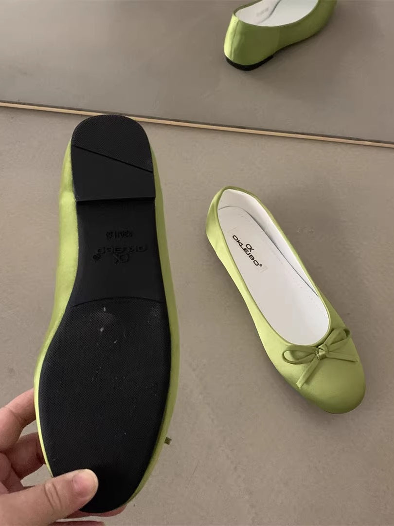 サテンバレエフラットシューズ 2326