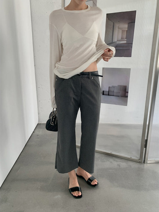 STRIPE CHIC FLARE PANTS 2448
