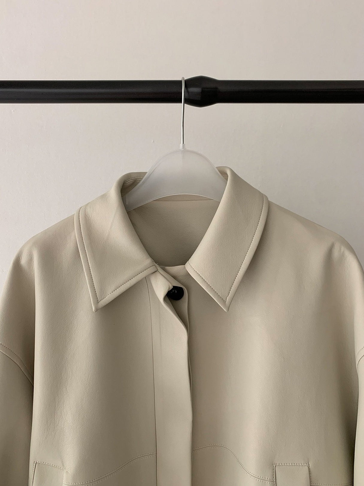 VEGAN LEATHER COCOON JACKET 2459