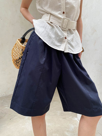 WAIST GATHERED HALF PANTS 2434