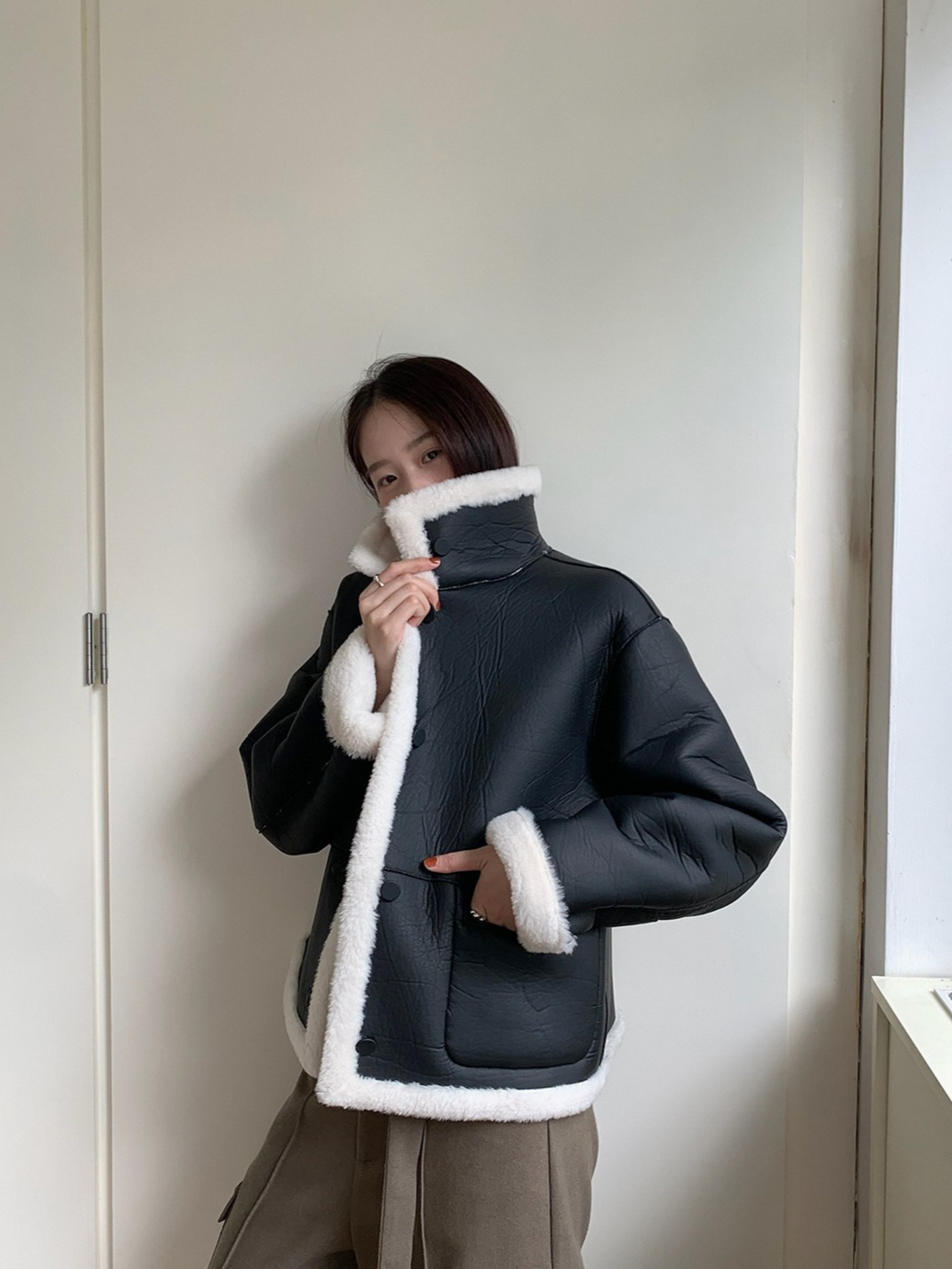 フェイクムートンジャケット 2203