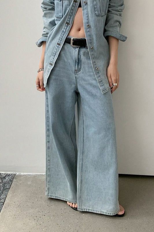 WIDE LEG DENIM PANTS 2306