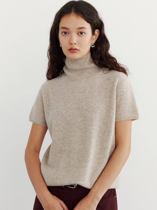 HALF-SLEEVE TURTLENECK KNIT 2126