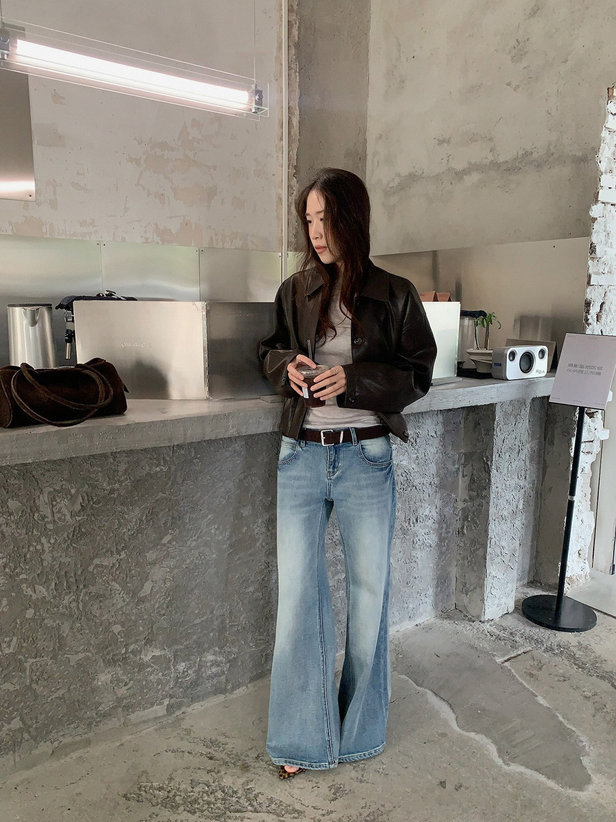 VEGAN LEATHER COCOON JACKET 2459