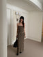 MIXED KNIT FITTED SKIRT 2469