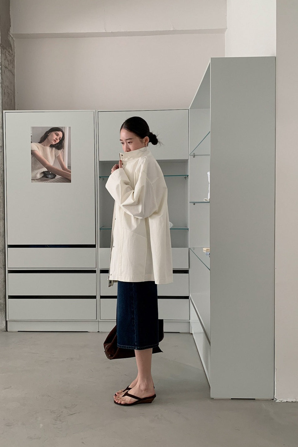 OVERSIZED STAND COLLAR JACKET 2321