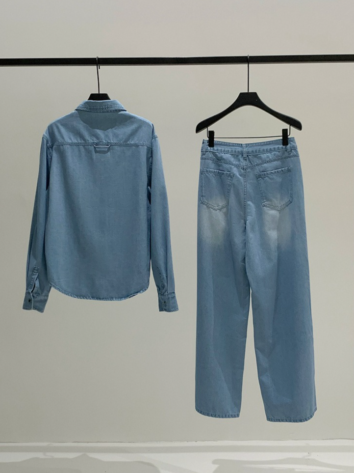BASIC FIT DENIM SHIRT 2133