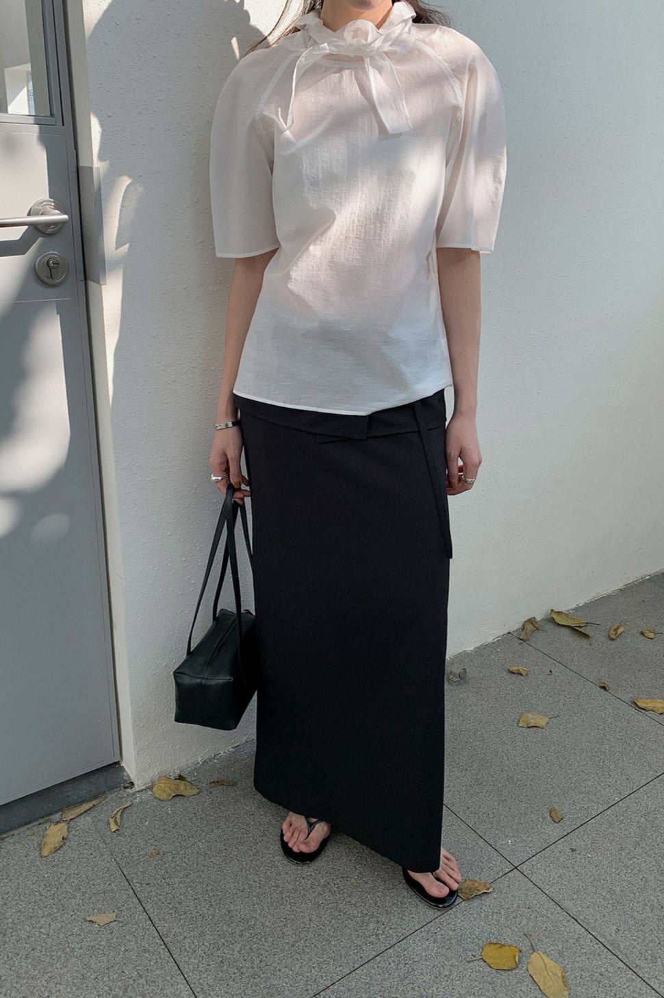 WRAP DETAIL LONG SKIRT 2308