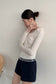 LAYERED SHEER COLLAR TOP–COLORS 2310