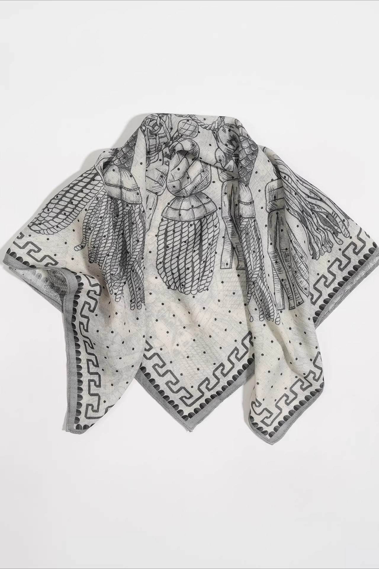 ヴィンテージライクプリントスカーフ 2277