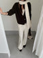 LOOSE ASYM V-CARDIGAN 2464