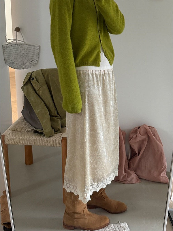 VELVET LACE SKIRT 2478