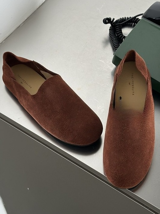 スエードフラットシューズ 2191