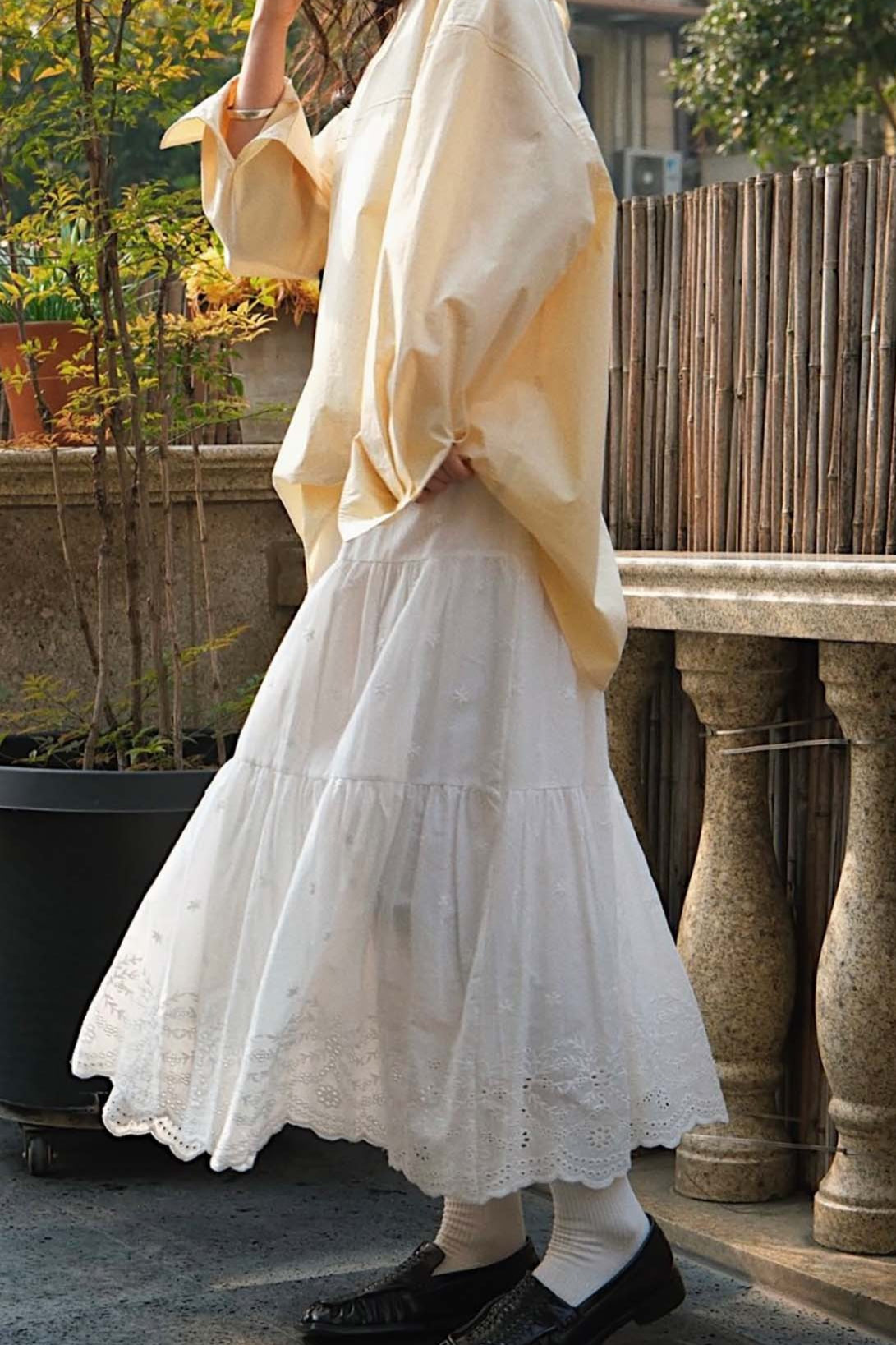 コットンレースティアードスカート 2268 – gypsophila