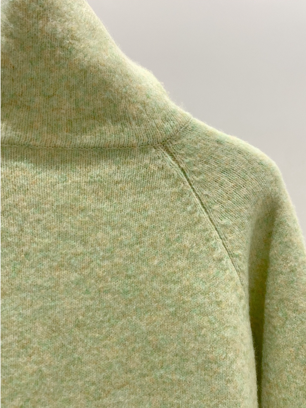 スタンドカラーラグランニット 2198