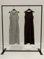 SUEDE TIE-NECK SLEEVELESS ONEPIECE 2125